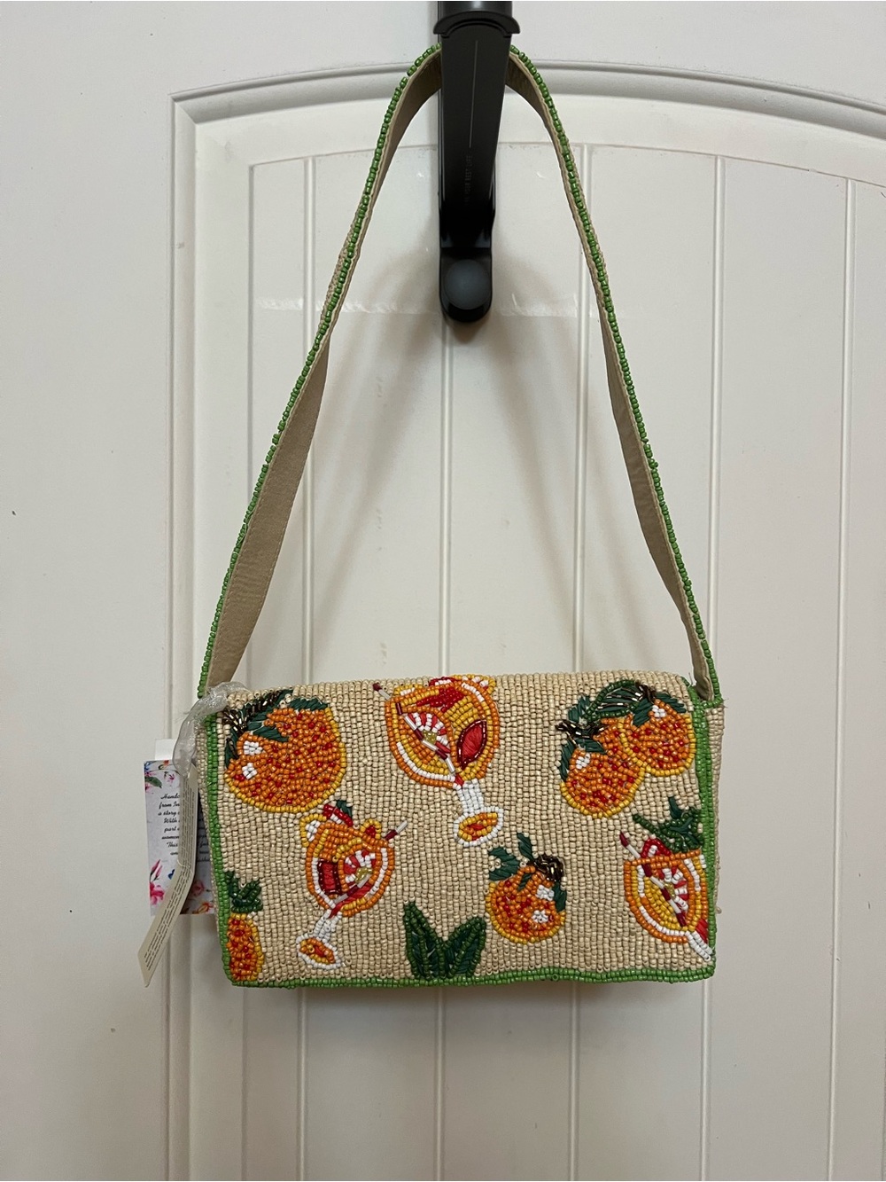 VIRAL TIK TOK Beaded Citrus Shoulder Bag - Oranges and Aperol Spritz